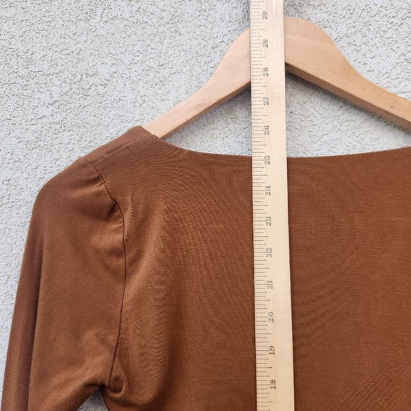 GOOD AMERICAN Womens One Piece Size 1 Small Burnt Orange Rayon Stretch Intimates - Picture 7 of 9